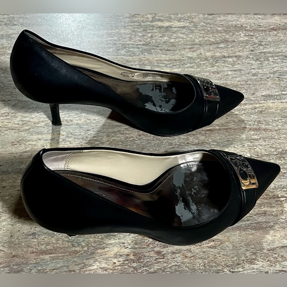 Coach Zuma pointy leather kitten heels - Picture 4 of 16